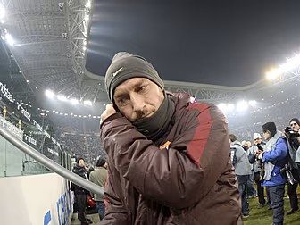 Roma legend Totti is clearly u...