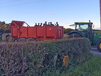 WATCH: Football team hitch a r...
