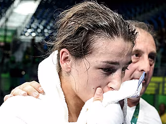 Emotional Katie Taylor reacts...