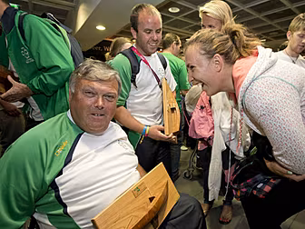 Ireland's flagbearer at th...