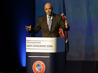 UEFA president Gianni Infantin...