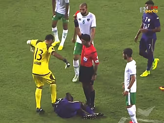WATCH: Goalkeeper sent off for...