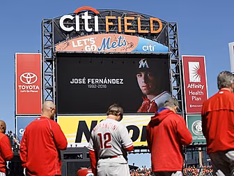 Miami Marlins pitcher Jose Fer...