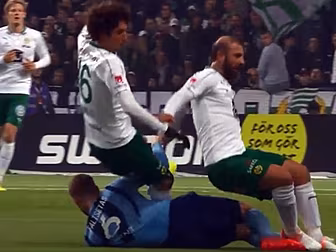 WATCH: Swedish footballer clea...