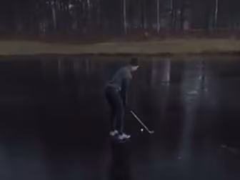 WATCH: Playing golf on an icy...