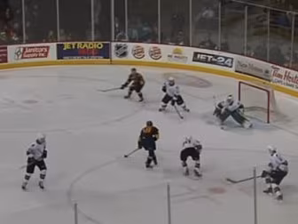 WATCH: Ice hockey player score...