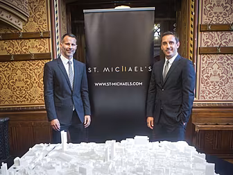 Giggs and Neville face skyscra...