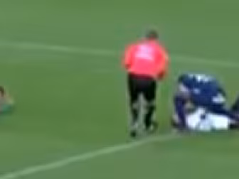 Striker comes to goalkeeper...