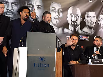 Kevin Kilbane takes David Haye...