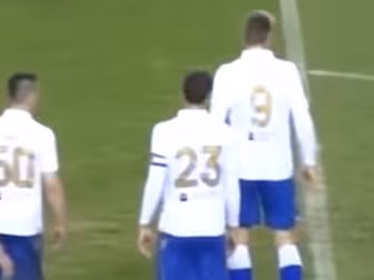 Armed hooligan invades pitch i...