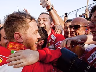 Sebastian Vettel wins the Aust...