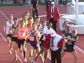 WATCH: Official collides with...