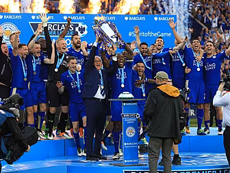 The moment Wes Morgan and Clau...