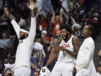 TEAM USA basketball players wa...