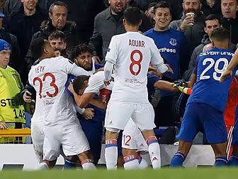 Watch: Ugly scenes as Everton...