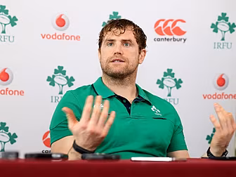 James Heaslip bats away questi...