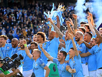On the beach: Manchester City...