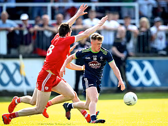 Tyrone's Colm Cavanagh doesn't...