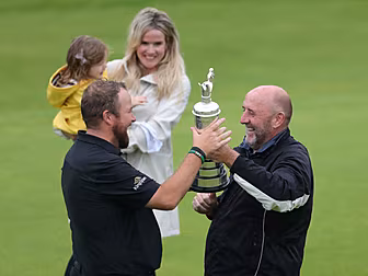 Shane Lowry handed his father...