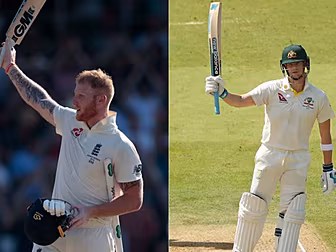 Ben Stokes and Steve Smith: me...
