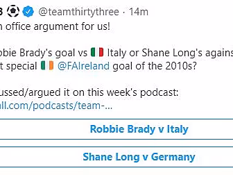POLL | Robbie Brady's goal or...