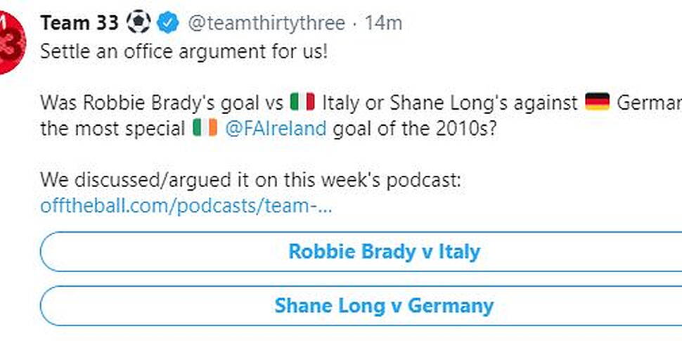 POLL | Robbie Brady's goal or...