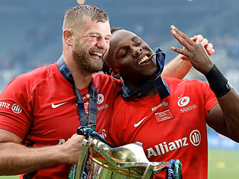 England's George Kruis address...