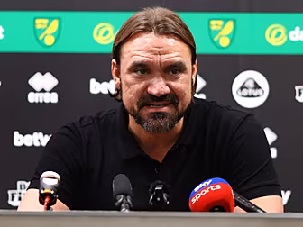 Norwich City boss Daniel Farke...