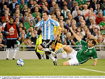 Kevin Kilbane on marking Messi...