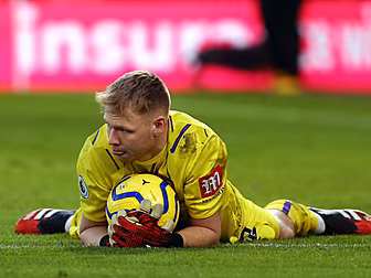 Bournemouth 'keeper Aaron Rams...