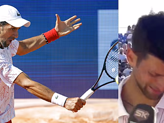 WATCH: Novak Djokovic breaks d...