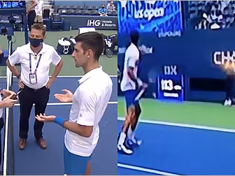 WATCH: Novak Djokovic defaulte...