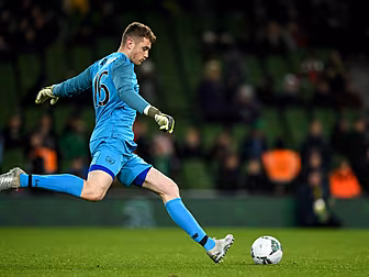 Ireland goalkeeper Mark Traver...