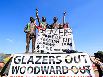 Manchester United fans gather...