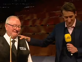 Emotional Dennis Taylor offici...