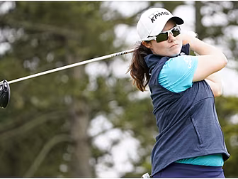 Leona Maguire leads as she cha...