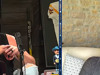 Pat McAfee stifles laughter as...