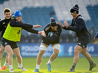 Leinster back training for Mon...