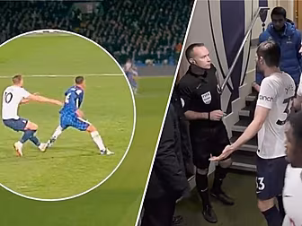 Harry Kane argues with referee...