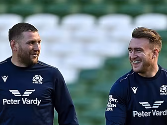 Scotland's forward pack allows...