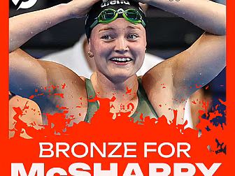 OLYMPIC BRONZE FOR MONA McSHAR...