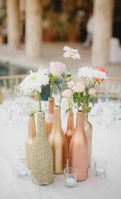 Rose Gold flower vase