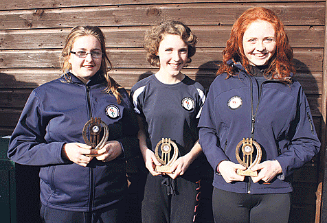 Dominant: The South West girls team of Niamh Ahern, Hannah Sexton and Katie Sexton, who were winners for the second year in succession at the inter-regional youth team finals held at Phale Road, Ballineen.  