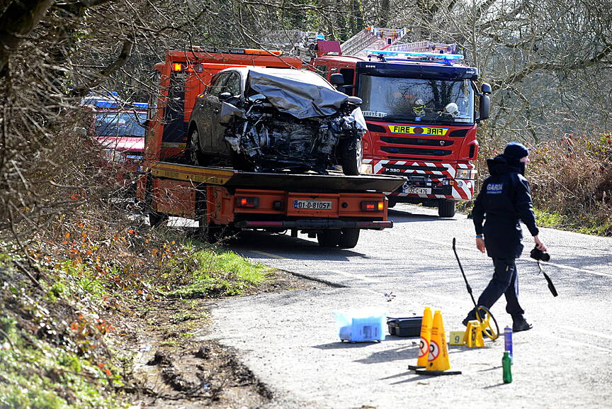 The crash scene at Coolfadda, Bandon. (Photo: Denis Boyle)