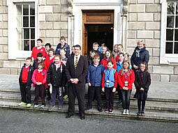 Model School pupils meet Labour TD Michael McCarthy