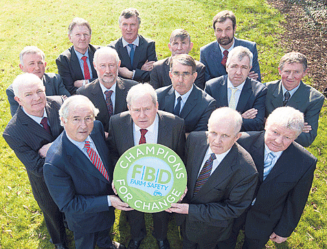 Chairmen and board members of ICOS member dairy co-operatives pictured with FBD chairman Michael Berkery at the launch of a major national initiative to bring home the farm safety message to 20,000 dairy farmers as the dairy 