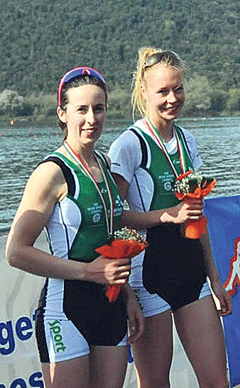 Great weekend: Denise Walsh and Claire Lambe won bronze medals in Italy.