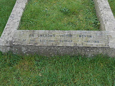 A Lusitania grave at St Multose Church in Kinsale.  (Photo courtesy: Dermot Ryan)