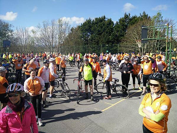 The group take a well-earned rest in Skibbereen