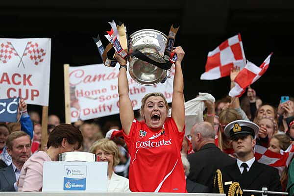 Anna Geary captained Cork to All-Ireland camogie glory last season.